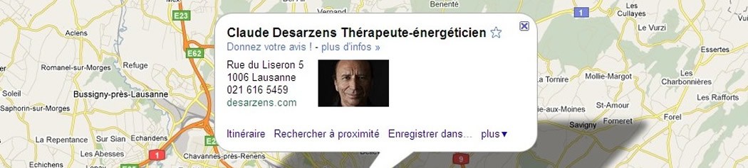 Claude Desarzens sur Google map